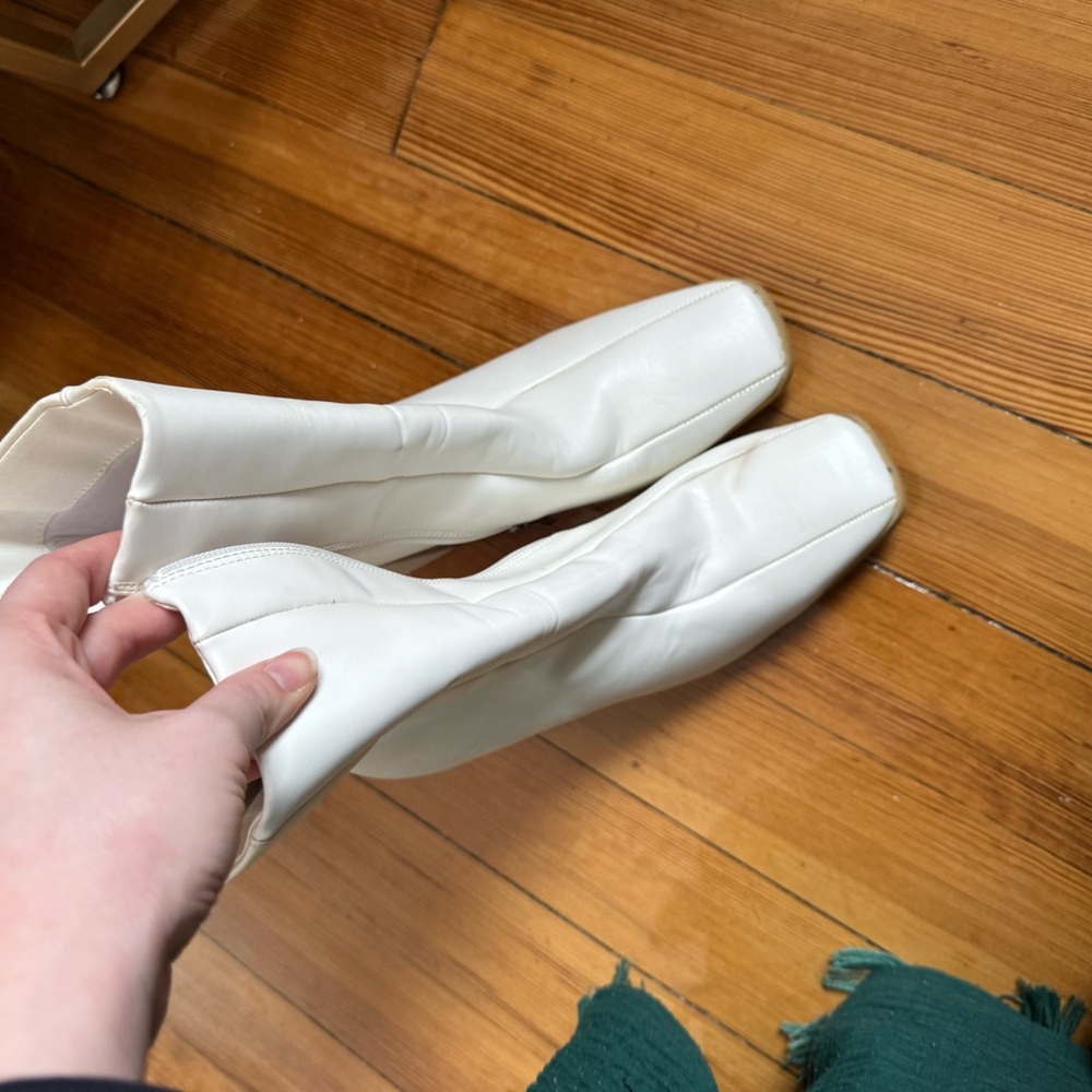 Nasty Gal Elegant White Ankle Boots